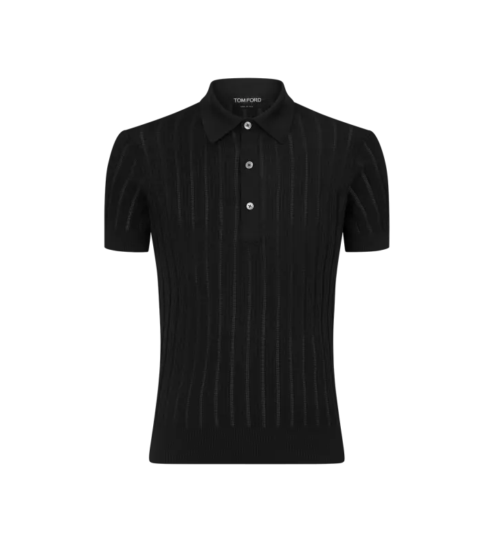 COTTON SILK KNIT POLO online